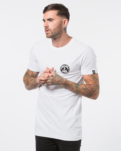 DVNT Cobra Patch Tee - White - Forestwood Co