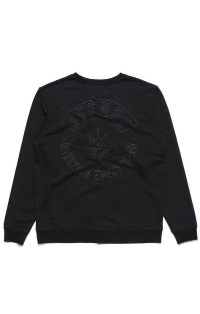 Afends Hollow Crewneck - Faded Black - Forestwood Co