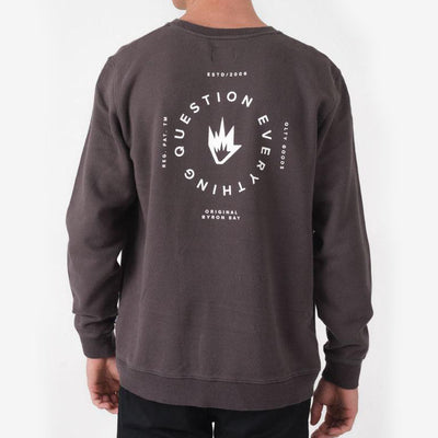 Afends Question Crewneck - Faded Black - Forestwood Co