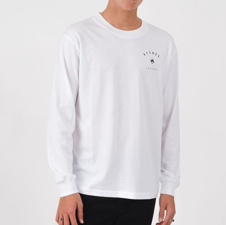 Afends Threads Longsleeve - White - Forestwood Co