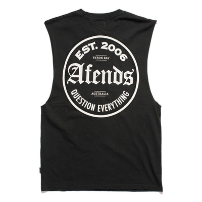 Afends Tops Bandcut - Faded Black - Forestwood Co